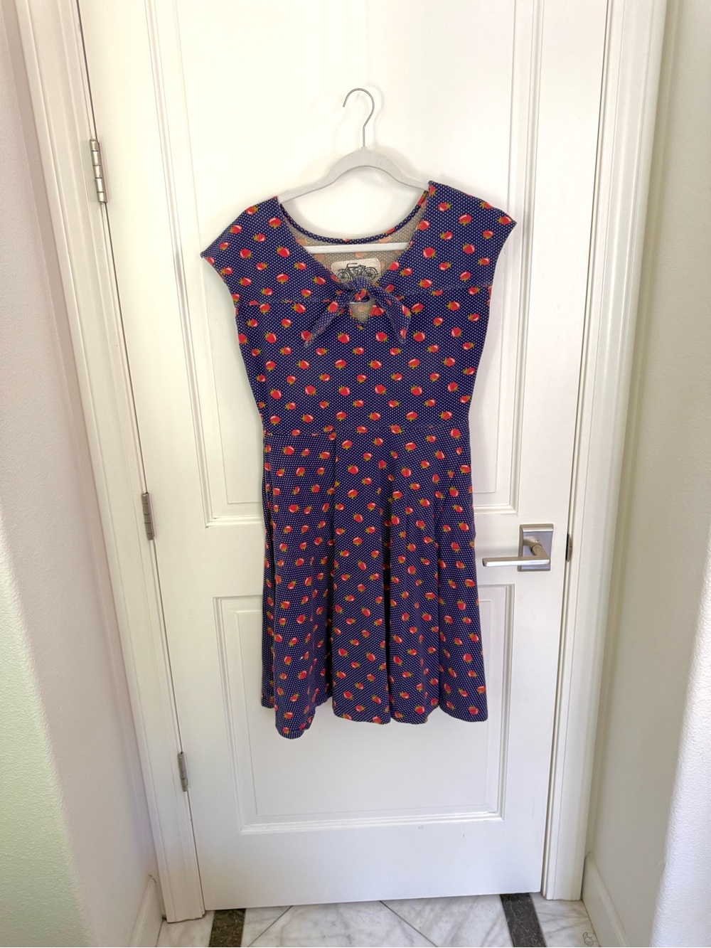 Effie’s Heart Pomodoro Tomato Twirl Dress Large - Vintage Cap Sleeves & Pockets